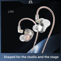 Lafitear LM4ไฮไฟแบบไดนามิกในหูหูฟังหูฟังมืออาชีพเวทีการตรวจสอบหูฟังเพลงหูฟังด้วยสายเคเบิลที่ถอดออกได้