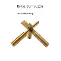 ทองเหลือง Tee Burr Puzzle Burr Puzzle Set ผู้ใหญ่ฆ่าเวลา Boring Artifact เด็กการศึกษาปลดล็อค Toys