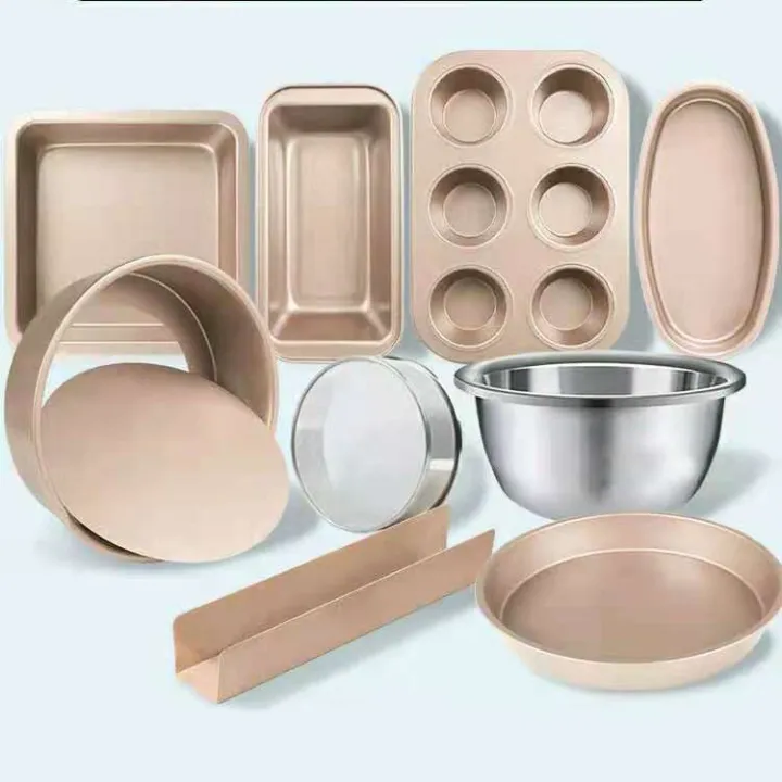 Complete Choices Set Baking Tools NonStcik Golden Baking Pan Lazada PH