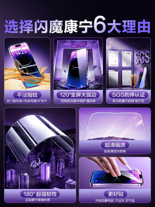 smartdevil-corning-glass-screen-protector-ฟิล์มกระจก-iphone-14-pro-max-13-pro-max-14-plus-13-pro-13-12-pro-max-max-tempered-glass-film-การครอบคลุมหน้าจอเต็มรูปแบบ-clear-hd-anti-fingerprint