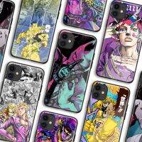 [Woo Fashion Case] JoJo 39; S ผจญภัยที่แปลกประหลาด JoJo กระจกนิรภัยโทรศัพท์กรณีปกเชลล์สำหรับ iPhone SE 6 6วินาที7 8บวก X XR XS 11 12 13 Mini PRO MAX