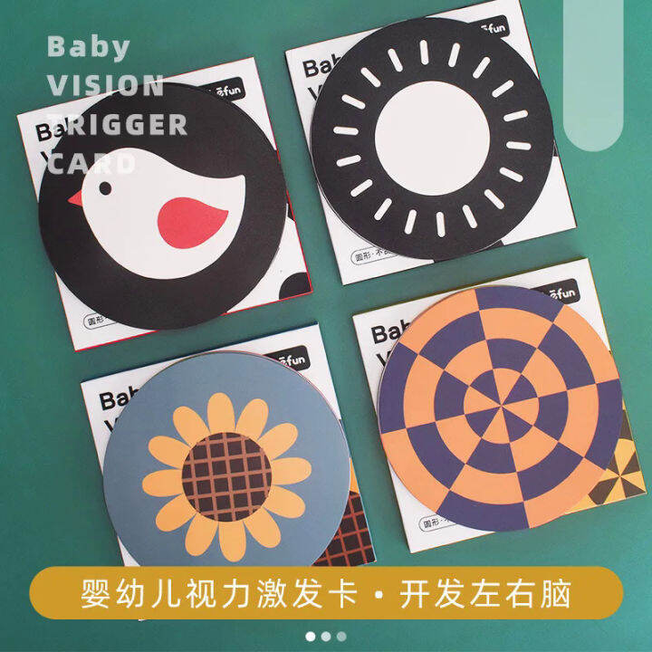 36 Months for Sensory Development Black White Card Set Baby Black