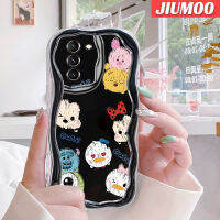 JIUMOO เคสปลอกสำหรับ Samsung Galaxy S21 FE S21 Plus S21 S20พิเศษเคสลายการ์ตูนมิกกี้น่ารักเนื้อครีมเวฟขอบแบบนิ่มเคสมือถือกันกระแทกแบบใสสร้างสรรค์เคสโปร่งใสลายกล้องถ่ายรูปเรียบง่าย