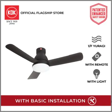 KDK U48FP (120cm) Remote Controlled DC LED Light Ceiling Fan with Standard Installation