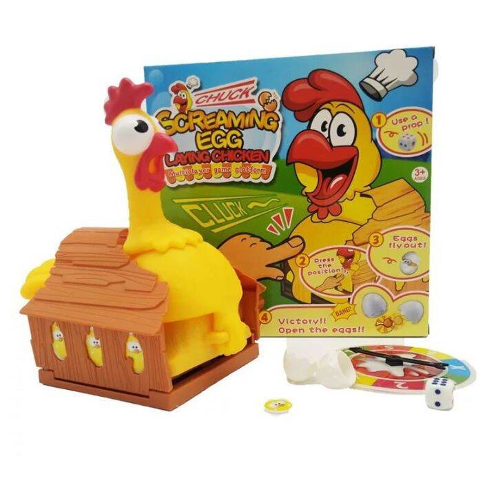 Laying Chicken Kids Desktop Game Crzay Hen Screaming Egg Turntable ...