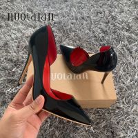 Brand Fashion Women Shoes Patent Leather Woman Shoes Sexy Stilettos Ladies High Heels 12Cm/10Cm/8Cm Pointed Toe Women Pumps