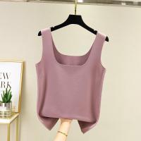 Womens Dralon seamless thermal vest tight ces vest slim-fit top underwear basic tee