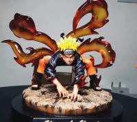 Action Figure Toys Naruto Gk Model 20CM Anime Naruto Nine-tailed Demon Fox Statue Boxed Doll Decor Collectible Gift For Children