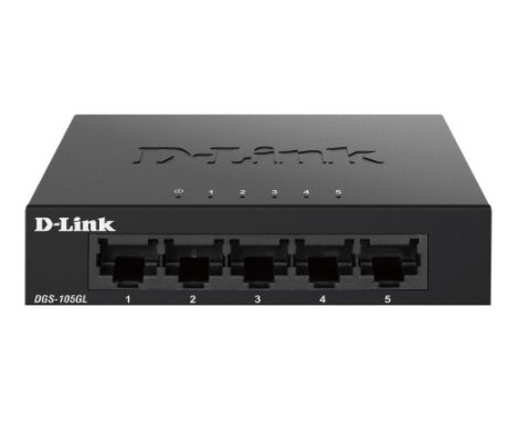 สวิตซ์ฮับ-d-link-dgs-105gl-5-port-gigabit-metal-unmanaged-desktop-switch-10-100-1000-mbps