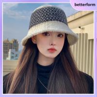 BETTERFORM อบอุ่นและอบอุ่น หมวกชาวประมงฤดูใบไม้ร่วงและฤดูหนาว นุ่มและเป็นมิตรต่อผิว ระบายอากาศได้ระบายอากาศ หมวกอ่างแฟชั่นและเรียบง่าย ใช้งานได้จริง โพลีเอสเตอร์ หมวกลำลองกันลมให้ความอบอุ่นกลางแจ้ง