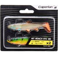 CAPERLAN ชุดปลาแชดและปลาโรชพร้อมตกปลาแบบหลายสีรุ่น 90 สำหรับตกปลานักล่า - CAPERLAN LURE FISHING SOFT SHAD LURE ROACH RTC 90 ROACH / FIRETIGER