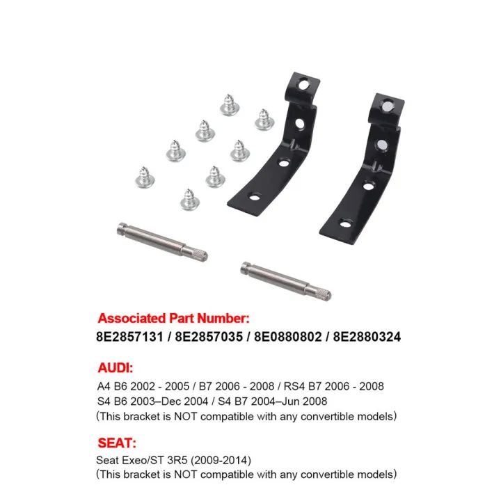 Glove Box Lid Hinge Snapped Repair Fix Kit Brackets For Audi A4 S4 Rs4