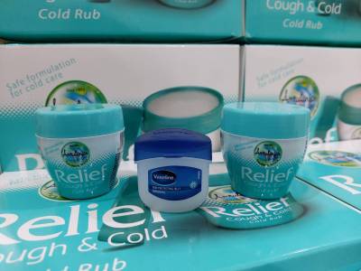 ( Promotion วิค2 แถม วาสลีนเล็ก1 )อัมรุททานจัน Relief Cough&amp;Cold  ขนาด30g (มีตรา Export) สินค้าล๊อตใหม่ล่าสุดผลิต 1/2022-12/2024  สินค้าพร้อมส่งค่ะ