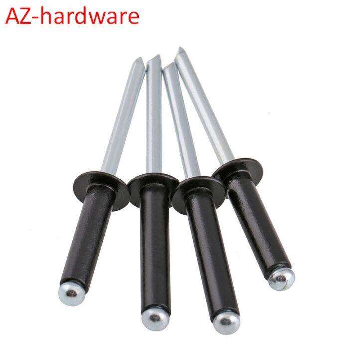 factory-spot-supply-paint-black-pull-nail-open-aluminum-core-rivet-decoration-nail-pull-rivet-m2-4-m5-50pcs