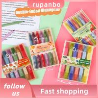 RUPANBO039392692 6ชิ้น/แพ็คกราฟฟิตีปากกาเน้นข้อความเขียนเครื่องหมายปากกาเรืองแสงเครื่องเขียนมืออาชีพปากกามาร์กเกอร์โรงเรียน