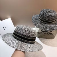 【CW】 hollow sun hat European and men women couples large brim shade breathable Panama beach sunscreen h