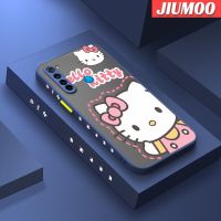 เคส JIUMOO สำหรับ Xiaomi Redmi Note 8 Note8 Pro Note 8T พร้อมแผ่นหลังแบบด้านลายแมวน่ารักเคสกรอบซิลิโคนโปร่งใสกันกระแทกเคสมือถือรวมฝาครอบป้องกันเลนส์กล้องถ่ายรูปทั้งหมด