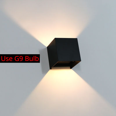 Led Wall Light With G9 Bulb Garden Wall Lamp IP65 Waterproof Light Fixture IndoorOutdoor Lighting Decoration Aluminum 110V220V