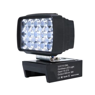 11Piece 8W Cordless LED Light Work Light LED Lamp Black for Makita 18V Li-Ion Battery Cordless Emergency Flood Flashlight for Maktai