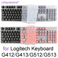 Keyboard Cover for Logitech G512 Carbon G513 G412 SE G413 SE Mechanical for Logi Silicone Protector Skin Case Film Clear Black