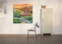 George Miller Abstract Painting Colorful Dream Acrylic Canvas Art Nice Expressionism Modern Fine Art Landscape Ready