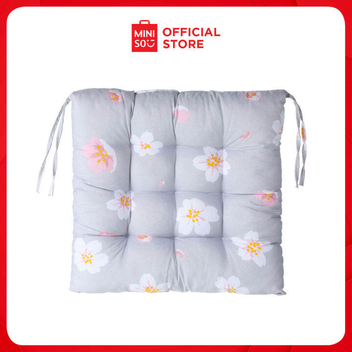 MINISO Flowers Square Seat Cushion (Gray) Lazada PH