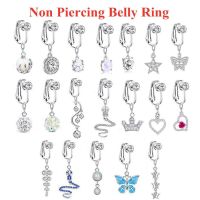 【CW】 1PC Faux Fake Belly Non-Piercing Navel Cartilage Clip on Earrings Jewelry