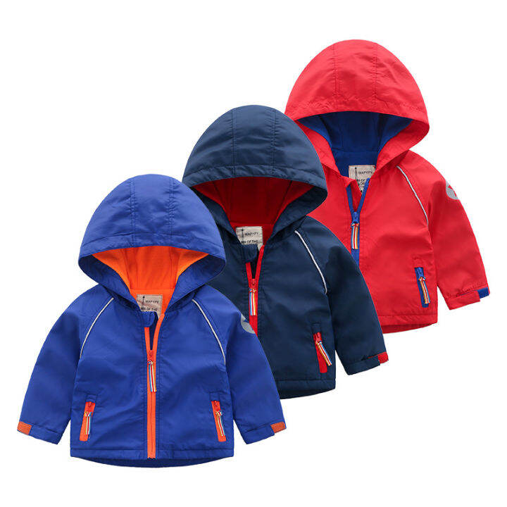 Boys fleece hot sale lined windbreaker