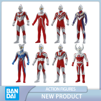 BANDAI Ultraman Tiga Seven Zoffey Ace Taro Leo Father Of Ultra Anime Figures Action Figure รูปที่สะสมเด็ก Coll ของเล่นของขวัญ