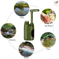 ♤ Outdoor Water Filter Straw Water Filtration System Water Purifier for Family Preparedness Camping Hiking Emergency