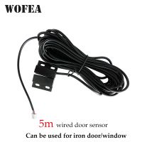 Wofea 5m Wired Door Sensor NdFeB Magnetic Sensor Switch For Open Detector Iron Gate Suitable Waterpoof Outdoor Indoor Using Household Security Systems