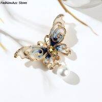 Crystal Butterfly Brooches High Quality Rhinestones Crystal Butterfly Brooches Pins Women Fashion Jewelry