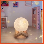 Đèn LED ngủ để bàn mini hình mặt trăng 3D làm quà tặng trang trí bàn học