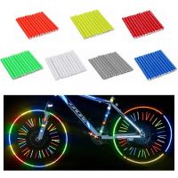 HOT★12Pcs ล้อ Spoke คลิปจักรยานกลางแจ้ง Night Safety คำเตือนสะท้อนแสง Reflector จักรยานแถบจักรยานอุปกรณ์เสริม