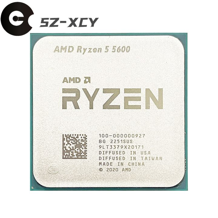 AMD Ryzen 5 5600 R5 5600 3.5 GHz 6-Core 12-Thread Processor 7NM L3=32M  100-000000927 Support Desktop CPU Gaming Socket AM4 