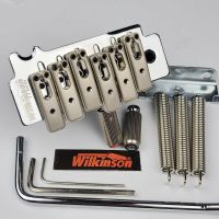 Wilkinson Berlisensi Pisau Edge TYPE 2 Post Tik Double Swing Gitar Listrik เทรโมโลบริดจ์โครเมี่ยมสำหรับ WOV10 Strat Gitar