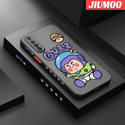 เคส JIUMOO สำหรับ OPPO Reno 3 Pro 4G Reno 3 Pro 5G เคสนีโอ X2ลายการ์ตูนน่ารักๆด้านเคสโทรศัพท์โปร่งใสซิลิโคนขอบสี่เหลี่ยมเคสกันกระแทกคลุมทั้งหมดป้องกันเลนส์กล้องนิ่ม