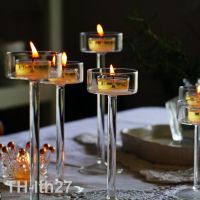 2023✥○ Glass Candle Holders Set Tealight Holder Wedding Table Centerpieces Dinner setting