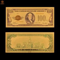1928 Color US Banknotes 100 Dollar Money 24kin Gold Plated Fake Currency Paper Banknote Collections