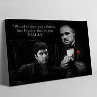 Tony Montana Don Vito Corleone คำคมโปสเตอร์ Scarface เจ้าพ่อภาพยนตร์ตัวละครภาพวาดผ้าใบ Home Decor Wall Art