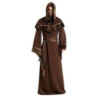 ฮาโลวีน Wizardry Robe Death Cloak แม่มดเสื้อผ้า Party Pastor เครื่องแต่งกายเจ้าพ่อชายคอสเพลย์ Clothes