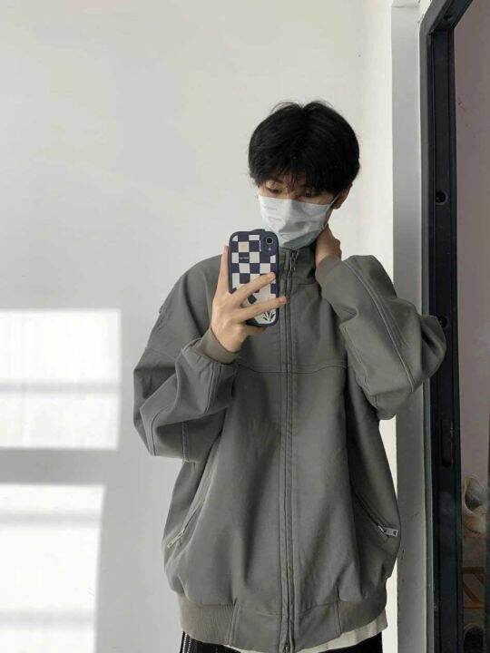 carhartt-น้ำยาทำความสะอาดสไตล์วินเทจของเสื้อแจ็กเก็ตบุรุษการบินฤดูใบไม้ผลิและฤดูใบไม้ร่วงแนวสตรีทเครื่องแบบเบสบอลสไตล์ย้อนยุคอเมริกันในระดับสากล