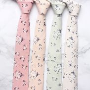 Cà Vạt Thường Ngày In Hình Cotton Phong Cách Hàn Quốc Cho Nam Cà Vạt 7Cm