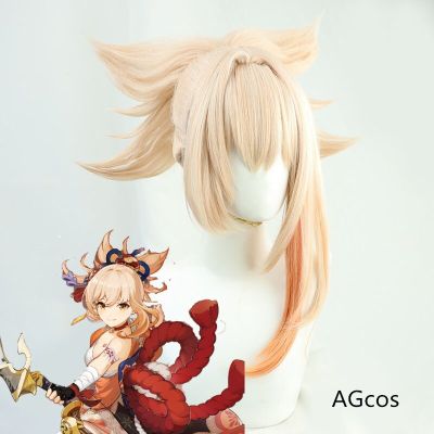 AGCOS Game Genshin Impact Yoimiya Cosplay Wig