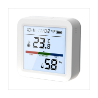 Smart WiFi Temperature and Humidity Sensor,Tuya Indoor Hygrometer with LCD Display Backlight