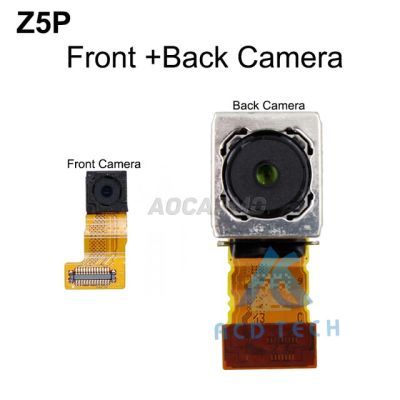 Aocarmo กล้องหน้าหลังหลักสำหรับ Sony Z5 Premium,กล้องหน้าหลังหลักสำหรับ E6803 E6883 E6853 Z5p และกล้องขนาดใหญ่อะไหล่สายเคเบิลอ่อน