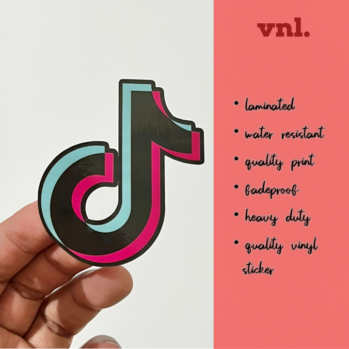 Tiktok Logo Sticker Laminated Vinyl | Lazada PH