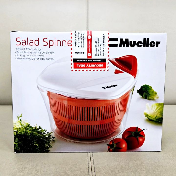 Mueller Large 5L Salad Spinner Vegetable Washer with Bowl, Anti