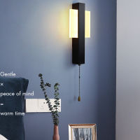 Rotation Led Wall Lamps Modern Sconce Black White Rope Switch Light for Home Decor Ho Living room with switch