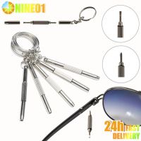 Glasses Repair Tools Screwdriver Set With Slotted Bits Aluminum Keychain Screw Driver